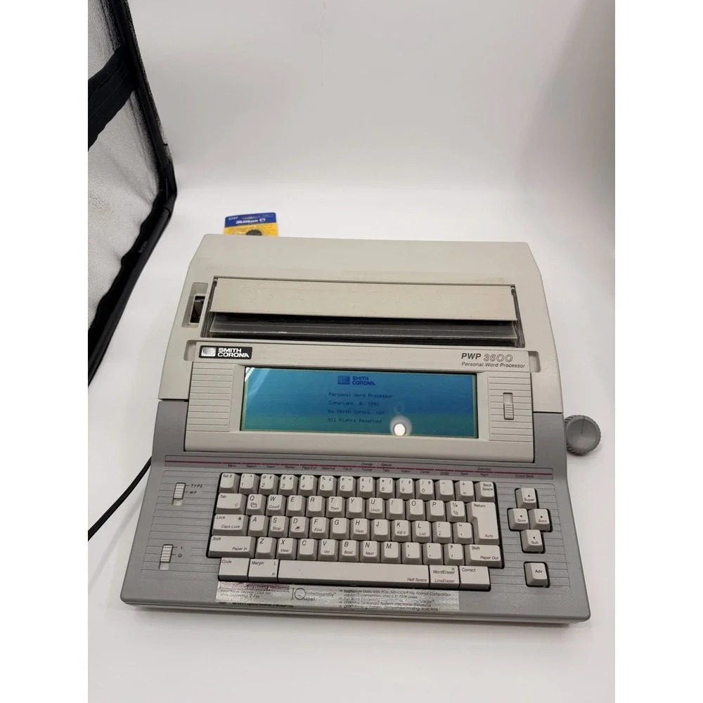 Smith Corona PWP 3600 DS Personal Word Processor Floppy Disk Vintage Turns On
